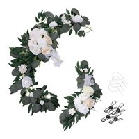 Bothyi - 2 Uds Flor Swag Ceremonia De Boda Corona Rústica Para Adorno Recepción Champán