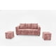 thumbnail image 3 of Sofa prince 3 cuerpos 2 puff felpa, 3 of 5