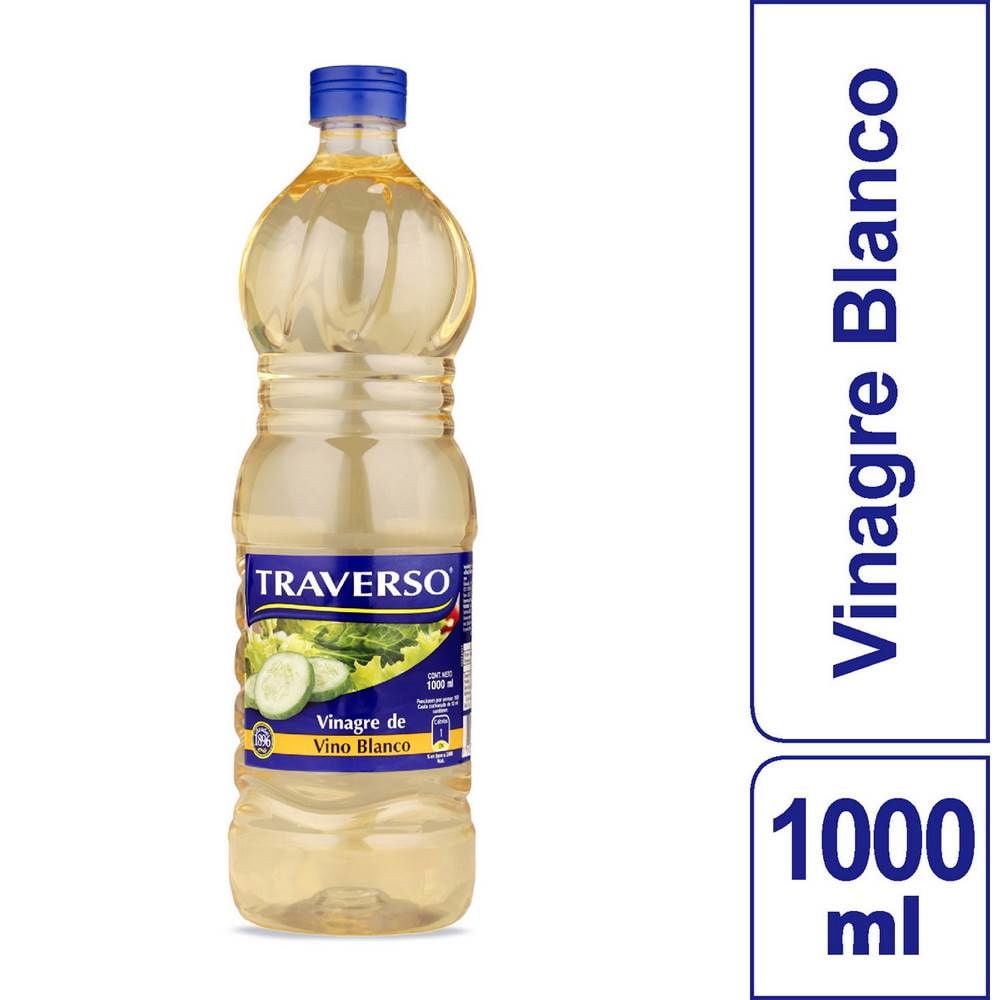 Vinagre De Vino Blanco Botella 1 L Traverso