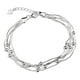 thumbnail image 1 of Pulsera Brazalete Plata 925 Cinco Niveles Cuentas Esferas plateado Talla única, 1 of 5