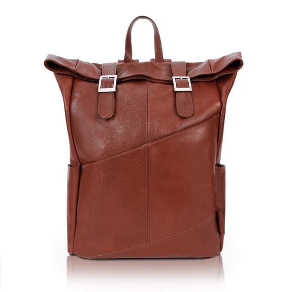 Mochila McKleinUSA S Series Kennedy para portátil, 17 pulgadas, piel, color marrón