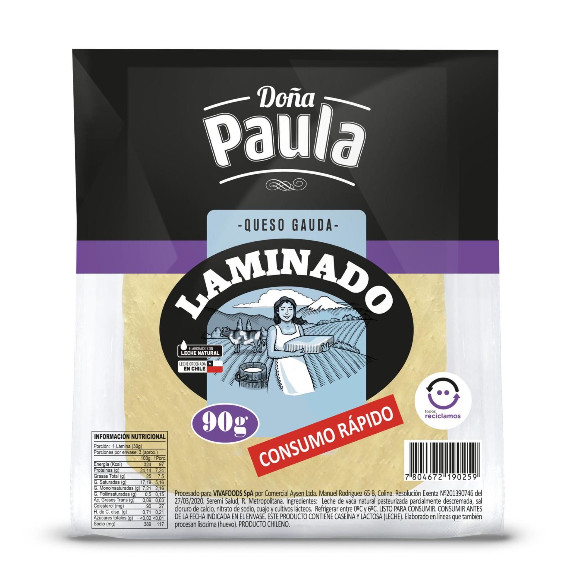 Queso Gauda Laminado 90 g Doña Paula