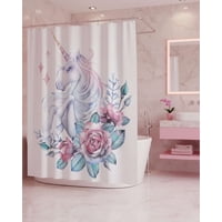 Mylhogar - Cortina De Baño Tela Género + Forro Impermeable