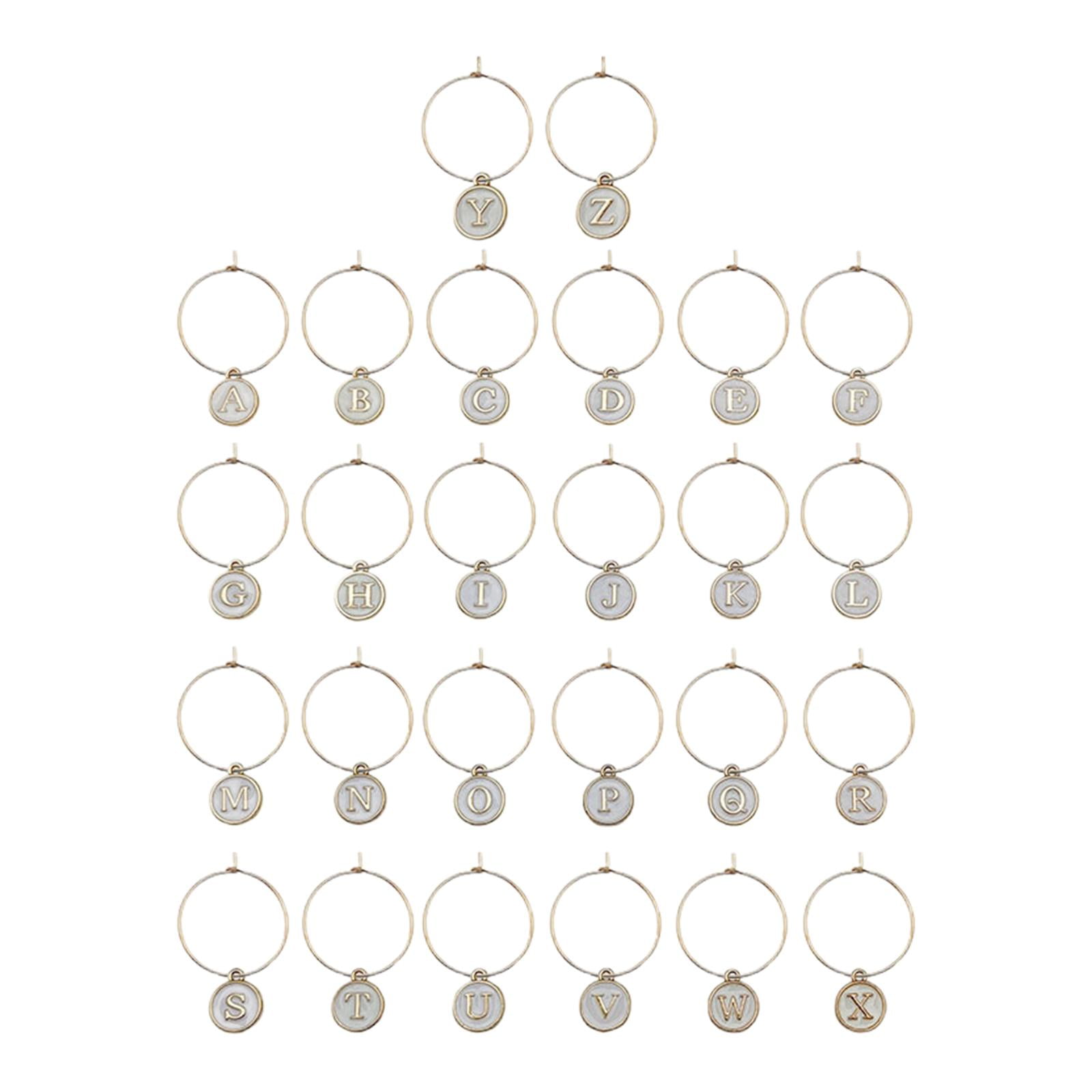 Bothyi - 26 Anillos De Abalorios Para Copas De Vino, Decoraciones Para Fiestas De Bodas De Navidad, Color Blanco