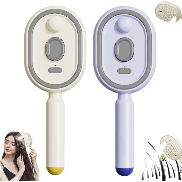 Cepillo pelo vapor eléctrico 2027 desenredante vaporizador reduce frizz estática