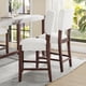 thumbnail image 1 of Mid Century Modern Bar Stools Set of 2, 40.4" Counter Stools with Back, Linen Upholstered Barstools with Solid Wood Legs Bar Chairs for Kitchen Island Dining Room, Beige, 1 of 3
