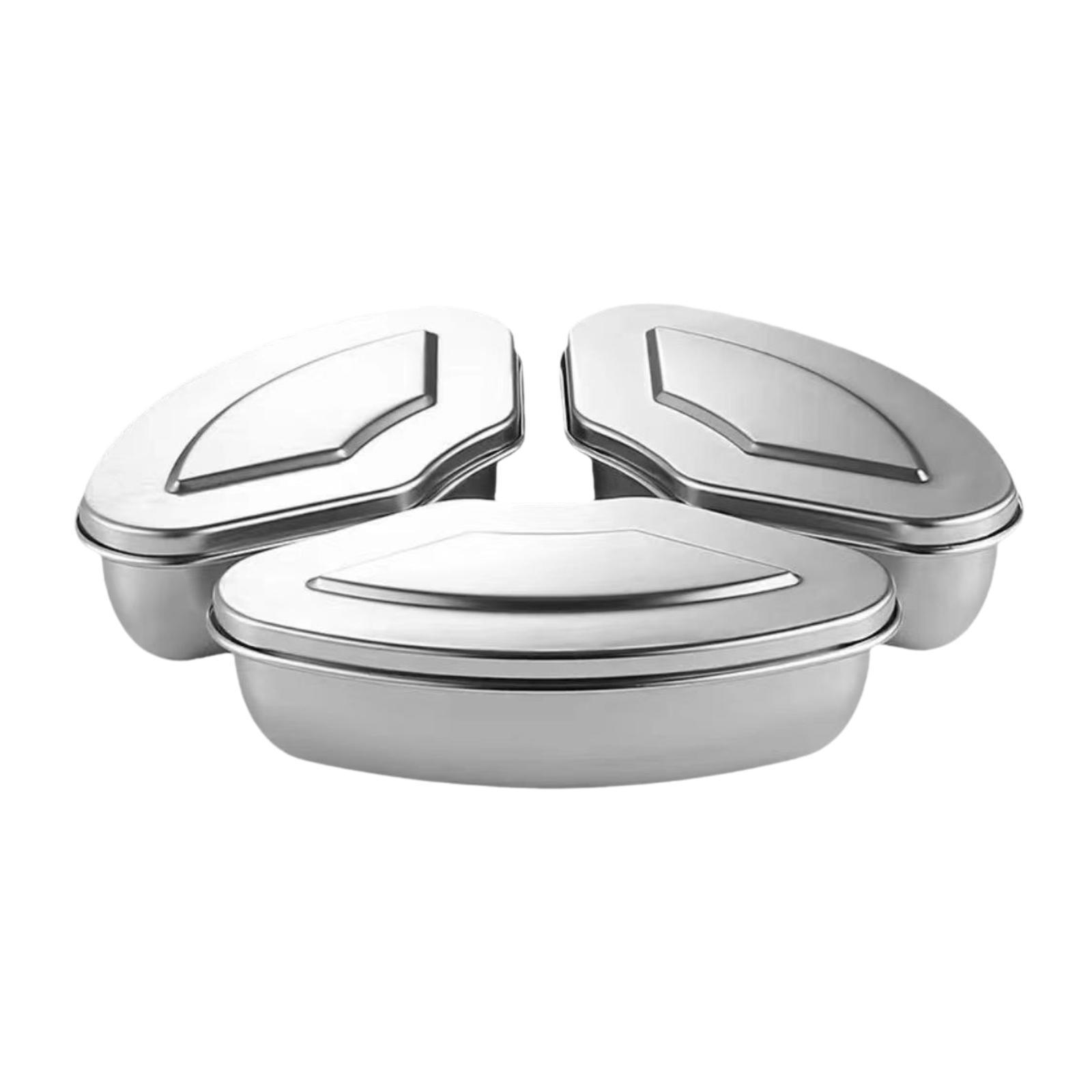 Ioensy - 3 Vaporeras Con Tapa, Multiusos, Reutilizables, De Acero Inoxidable