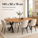 thumbnail image 4 of Mesa de Comedor Urban Forge 140x90 Resistente y Duradera Color Madera con Metal, 4 of 8