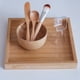 thumbnail image 2 of 1/3PCS Wood DIY Face Mask Mixing Bowl with Spoon Aromatherapy Bowl Set Massage Oil Face Care Salon Essential Makeup Tool Kits, 2 of 3