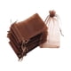 thumbnail image 5 of 100x Bolsas De Organza Reutilizables Para Bodas, Cumpleaños, Regalos De Fiesta, Navidad, Color Marrón, 5 of 5