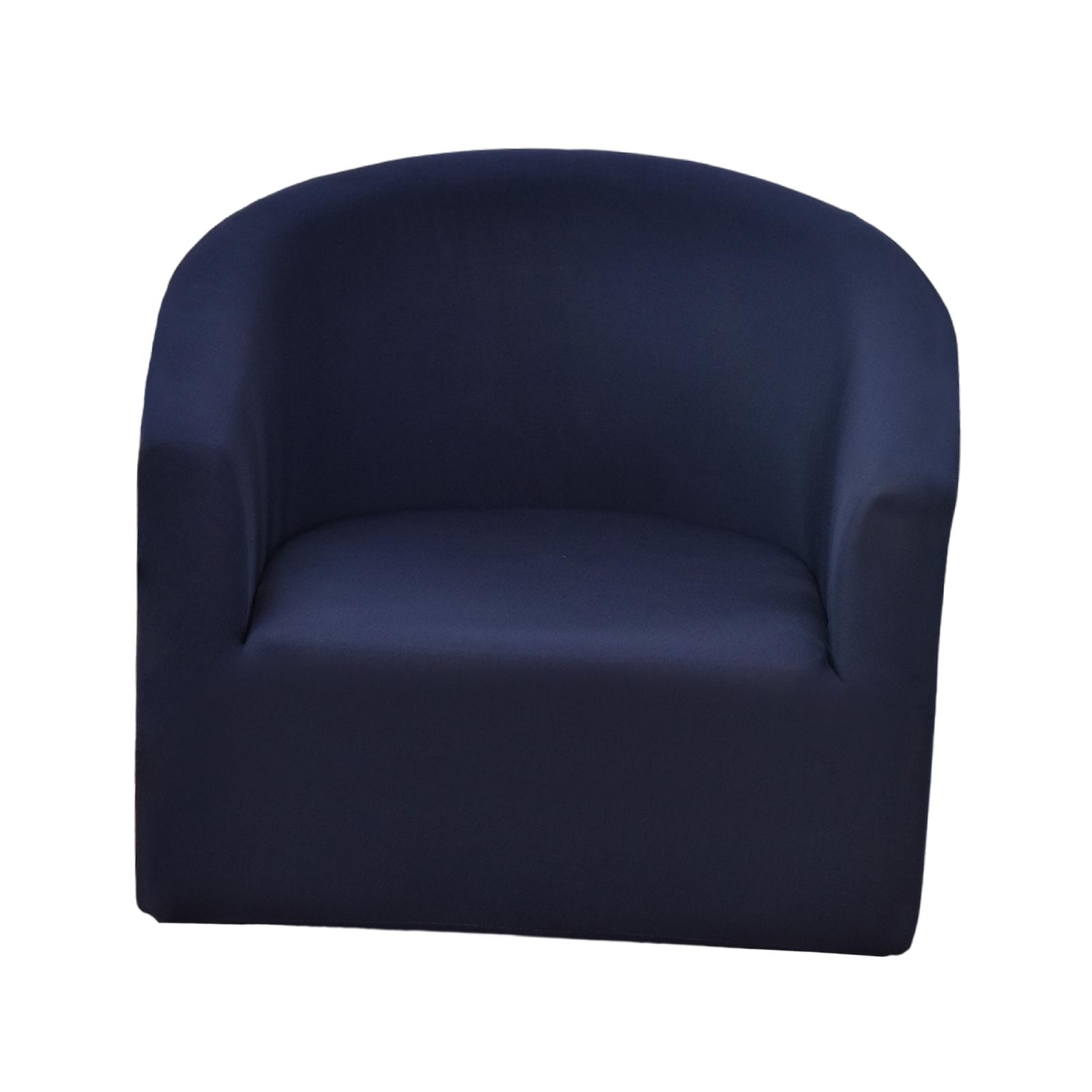 Magideal - Funda De Sofá Para Sillón Protector Elástico Cubierta De Muebles Antideslizante Poliéster Fácil De Instalar Adecuada Para Sala De Estar Familias Con Azul Oscuro