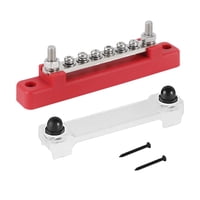 Magideal - Bloque De Distribución De Energía 150A Barra Colectora De Cobre Bloque De Terminales Eléctricos De Barra Colectora Resistente De 6 Vías Para Suministr Rojo