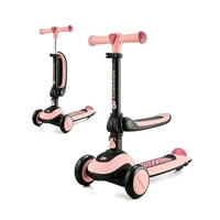 Kinderkraft - Triciclo Monopatin 2 En 1 Halley, Stone Pink