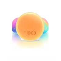 Genérico - Reloj Despertador Pantalla Redonda, Temperatura, Alarma, Blanca