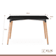 thumbnail image 5 of Comedor Mesa Rectangular Negra + 6 Sillas Eames Blancas, 5 of 8