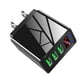 thumbnail image 3 of Multidispositivo 3 USB 3 Puertos 5V 3.1A Cargador De Pared De Escritorio Rápido Carga Negro, 3 of 5