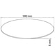 thumbnail image 3 of Tablero de mesa VidaXL de cristal templado transparente redondo de 50 cm, 3 of 6