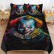 thumbnail image 1 of Pennywise Bedding Set Duvet Cover Comfortable and Lightweight Cartoon Bedding 3 Piece Bed Set, 1 of 5