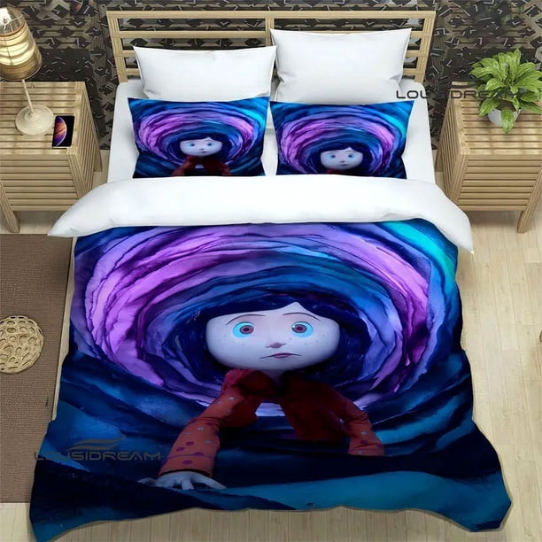 C-coraline cartoonr print Bedding Sets exquisite bed supplies set duvet cover bed comfort set bedding set luxury birthday gift