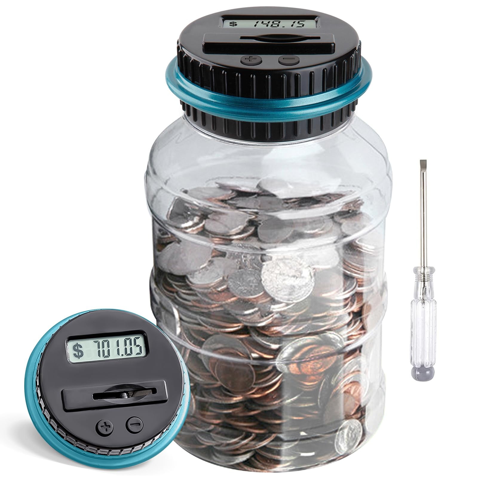Conteo Digital De Monedas Piggy Bank Vcertcpl De 1,8 Litros Para Niños Y Adultos