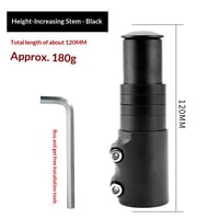 Xusx111 - Extensor De Manillar De Bicicleta Ajustable Del Tronco De La Bicicleta Aumenta La Altura De La Barra Hasta 5,3 ""Para La Mayoría De Las Bicicletas Bicicleta De Carretera, Mtb, Bmx, Ciclismo