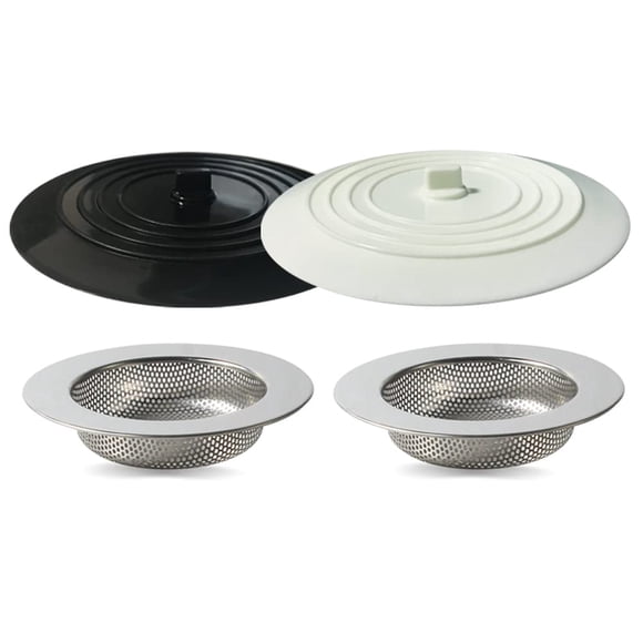 Juego De Tapón Y Colador Para Fregadero De Cocina De Silicona 15 Cm