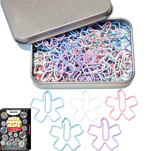 Clips de papel Daxtril Cute Cherry Blossom, 60 unidades, colores surtidos