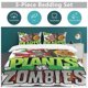 thumbnail image 5 of Plants Vs Zombies Quilt Set Thicken Soft 3 Pieces Bedding Set All Season Duvet Cove with 2 Pillowcases for Adult Women Girls Teens Home Room Decor, 5 of 5