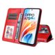 thumbnail image 2 of Funda tipo cartera FOXDOCK para OPPO A79 5G , diseño girasol en relieve, cuero PU, cierre magnético, soporte y tarjetero, 2 of 5