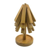 Bothyi - Salvamanteles De Madera De Bambú Para Platos Calientes, Tapete De Mesa Resistente Para Mesa, Sartenes De Cocina