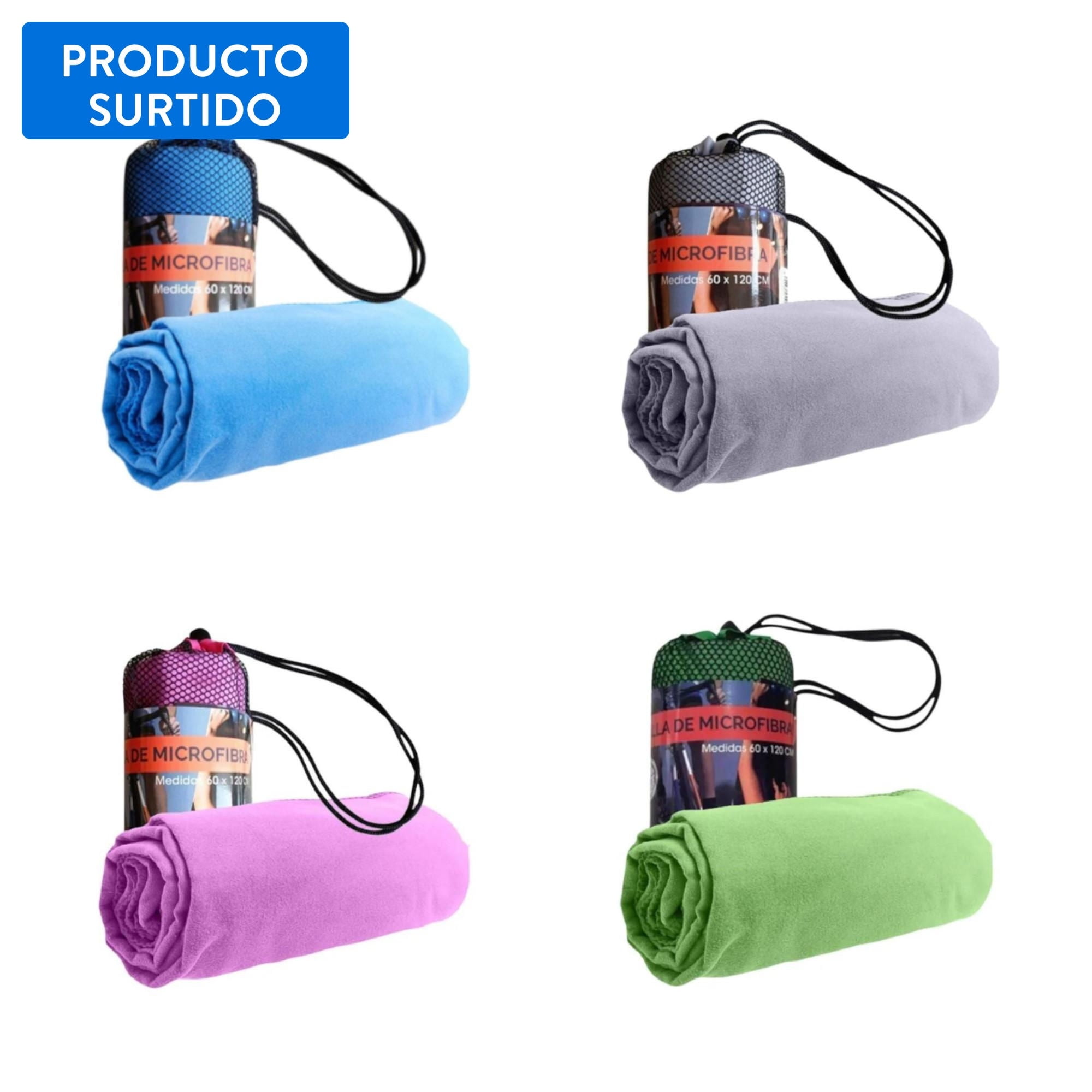 Pro Outdoor - Toalla Microfibra Suede, Color Surtido, 1 Un