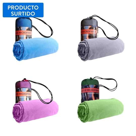 Toalla Microfibra Suede, Color Surtido, 1 Un Azul Pro Outdoor