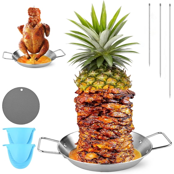 Juego de 3 brochetas VerdeVilla 25 cm Acero Inoxidable
