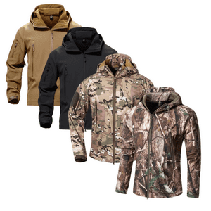Genérico - Chaqueta Softshell Tactica Militar Con Capucha Impermeable
