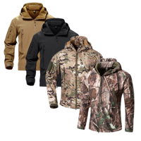 Genérico - Chaqueta Softshell Tactica Militar Con Capucha Impermeable