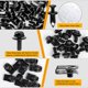 thumbnail image 4 of GRC-70 35 piezas de protección contra salpicaduras de motor, pernos de carrocería, parachoques, guardabarros, retenedores de empuje, clips de remache, color negro, 4 of 7