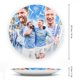 thumbnail image 2 of Kevin De Bruyne Plato decorativo de porcelana fina (bone china), plato decorativo de cerámica para hogar, oficina, soporte de pared, platos decorativos para dormitorio 25 cm, 2 of 6