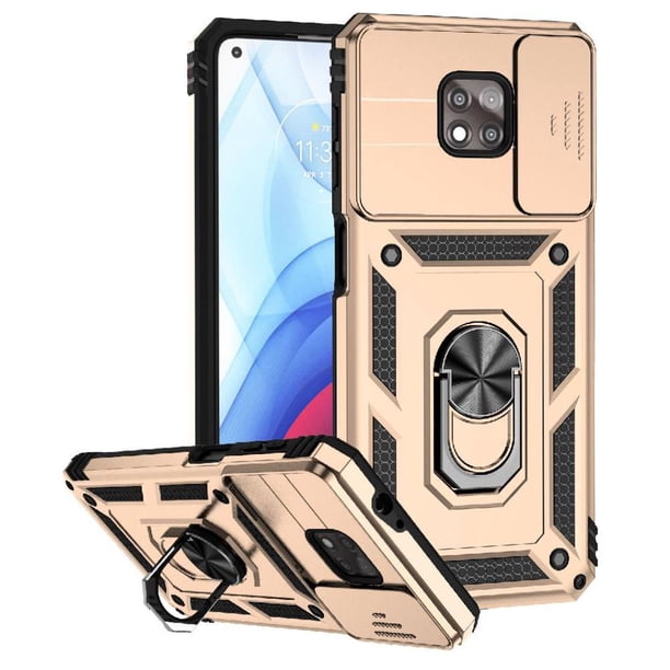 Funda Resistente Anillo Soporte Motorola Moto G Power 2021 Privacidad Cámara Montaje Magnético Oro