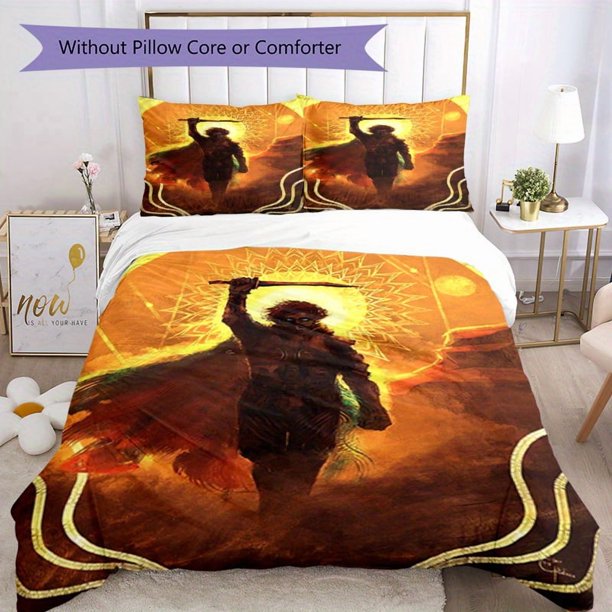 3pcs Bedding Set Duvet Cover Closure Includes 1 Duvet Cover & 2 Pillowcases for All Seasons Bedroom Decor, Home Dorm High-Definition Print Dune Q306