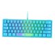 thumbnail image 2 of Teclado De Juego De 62 Teclas Con Retroiluminación RGB, Disposición Del 60% Con Cable Para Negocios, Azul, 2 of 5