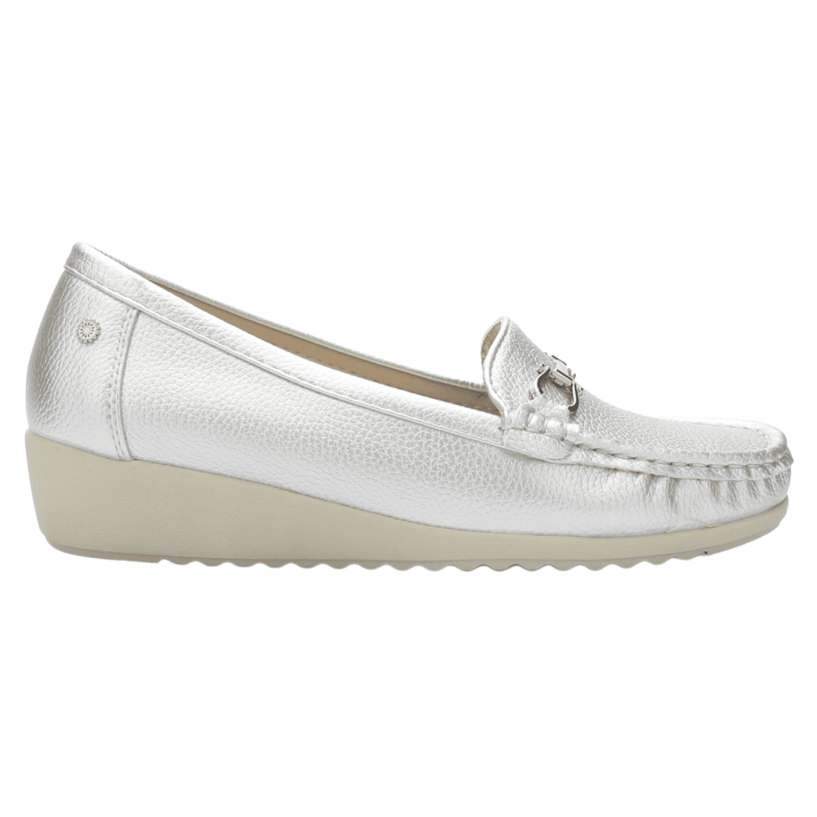 Mocasin Chalada Mujer Malu-2 Plateado Casual