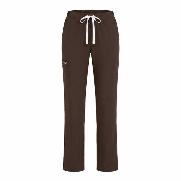 Pantalón clínico Recto Anti fluido. - Café