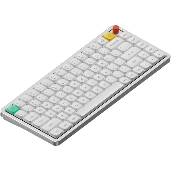 Teclado nuphy Air75 V3 con interruptores Nano blanco‑rojo