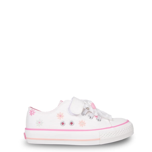 Zapatilla Niña de Lona Floral Blanco Pillin