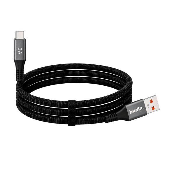 Cable Budix Energy Metal Usb-a A Tipo C 3.0a Trenzado 1m