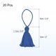 thumbnail image 2 of Uxcell 20 paquete de borlas de marcador 4.3 pulgadas bucle colgante pequeñas borlas suaves mini borlas, azul acero, 2 of 7