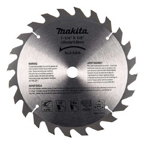 Marca - Disco Sierra Circular 7 1/4 24 Dientes D-03436 Makita