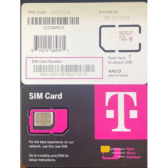 Tarjeta SIM T-Mobile R15 5G 4G LTE triple corte nano micro 3 en 1
