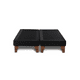 thumbnail image 2 of Base Dividida Cama Europea 2 Plazas 150x200 Cm Negro Felpa, 2 of 3