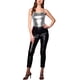 thumbnail image 2 of INSPIRE CHIC Top de Cami Metálico Ajustado Sin Mangas Holográfico Brillante de Fiesta de Navidad para Mujer 2XL Plata, 2 of 6